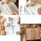 Wooden Rubber Stamps Set Vintage Decorative Mounted Rubber Stamp Plant Flower Animal Pattern DIY Wood Rubber Stamp